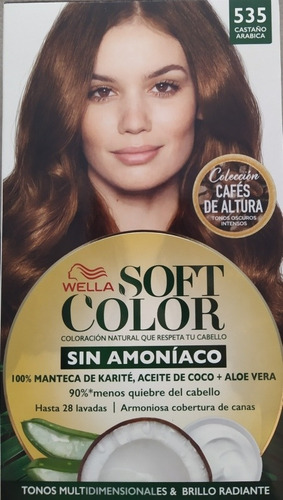 Tinte Soft Color Wella Sin Amoniaco Tono 535 Castaño Arabica