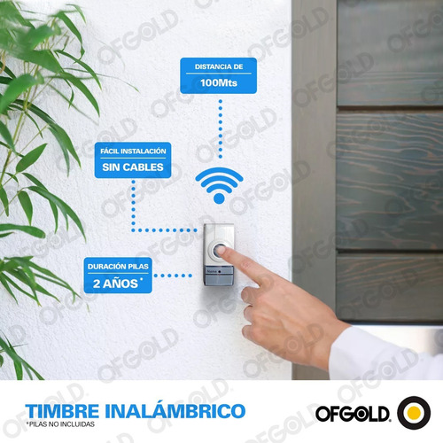 Timbre Inalambrico Doble De 100 Mts Pronext Mod:4000