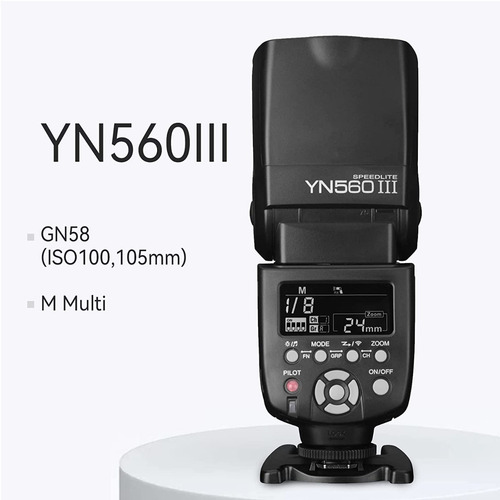 Imagen 2 de 10 de Flash Yongnuo, Yn560 Iii, Compatible Con Canon, Nikon, Sony