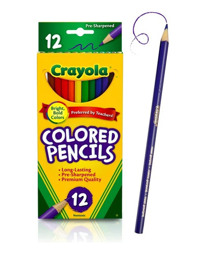 Crayola Lápices  Juego De Colores 12 Pzas Escuela