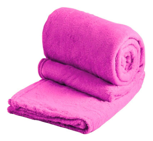 Cobertor Solteiro Soft Liso 1 Peça Pink