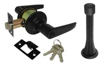 Comprar Cerradura Chapa Manija Negra Alcoba + Tope