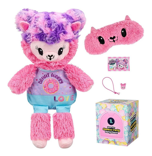 Peluche Llama Pikmi Pops Pajama Llamas, Con Antifaz Y Acces