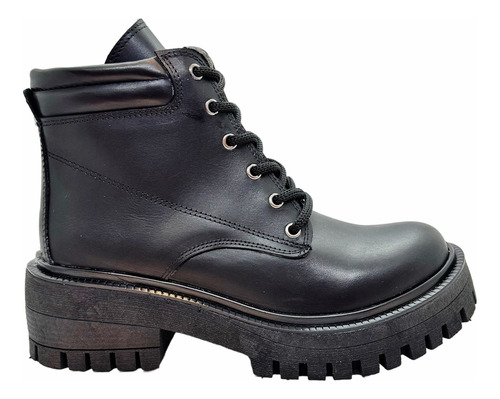 Borcego Mujer Cuero Vacuno Bota Plataforma Liviano Fu061