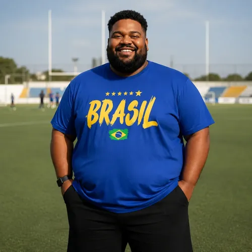 Camisa Torcedor Copa Brasil Plus Size Extra Grande G1 A G18