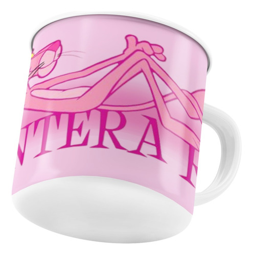 Taza Enlozada De La Pantera Rosa Lechera Pink Animación Pop