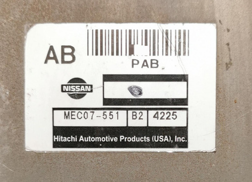Computadora Motor Nissan Xterra 2004-2003 3.3l Mec07-551 Ab (Usado)