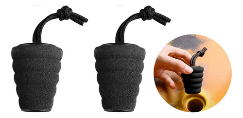 Juego 2 Tapones Negros Drenaje De 1,4 A 1,7 Pulgadas Kayak