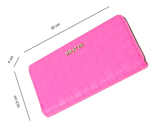 Imagen 2 de 5 de Billetera Mujer Monedero Porta Celular Doble Cierre Tarjetas