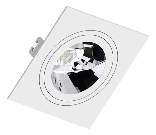 Kit 10 Spot Ar111 Faceado Abs Save Energy C/ Lamp. 12w 4000k