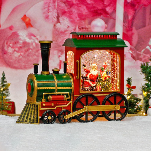 Linterna Navidad Papá Noel Tren Musical Led 6 Horas