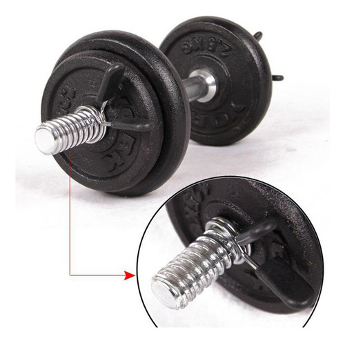 4x Barbell De Acero Abrazadera De Resorte Clip De Mancuerna
