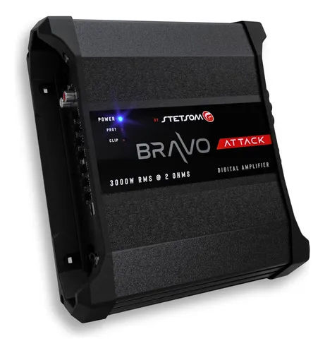 Amplificador De Coche Mono Stetsom Bravo Attack 3000 De 2 Oh