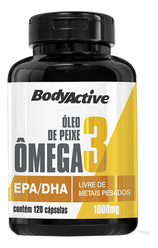 Ômega 3 Óleo De Peixe 1000 Mg 120 Cápsulas - Bodyactive