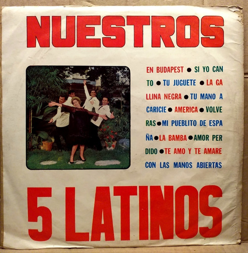 Los Cinco Latinos - Nuestros 5 Latinos - Lp Año 1964 - Peru