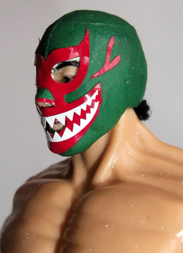 Mil Máscaras Variante Tiburón Figura Custom En Escala 1:12 (Usado)