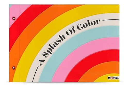 Carpeta N° 5 Dibujo Dos Tapas Rainbow Cordon/aro Mooving