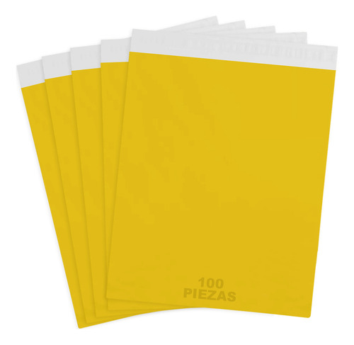 100 Bolsas Sobres Premium Ecommerce Paquetería 48x38 Color Amarillo