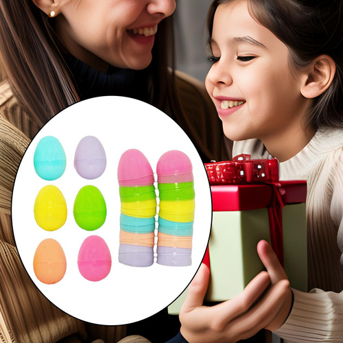 48x Huevos De Pascua Vacíos Para Llenar, Huevos Coloridos A