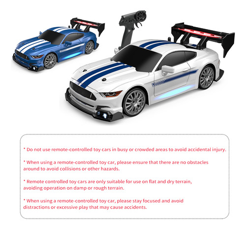 Coche Drift 1:24 De 2,4 Ghz, 30 Km/h, 4wd Con Luces Y