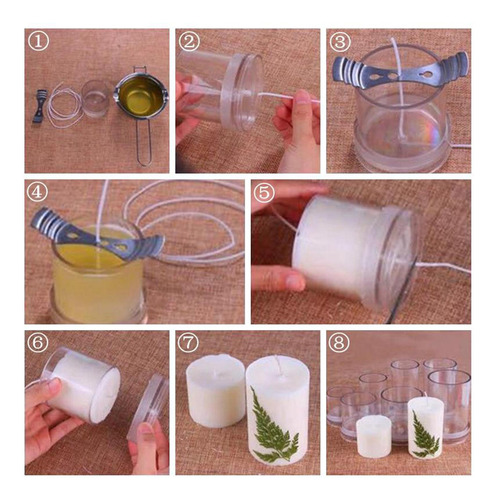 Vela De Plástico Moldes Para Fazer Velas-cilindro 7x7,5cm