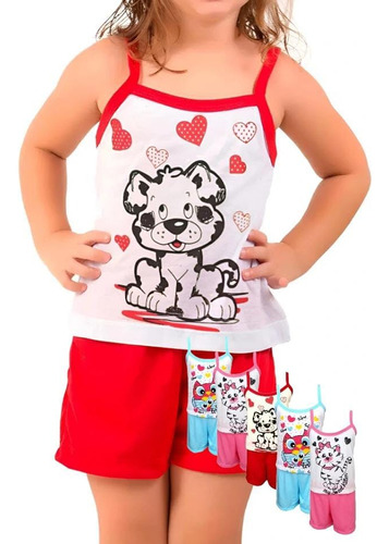 Kit 5 Baby Doll Infantil Pijama Menina Calor Revenda