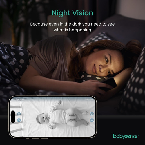 Monitor De Video Para Bebés Babysense Fullpeek 3 Mp Wifi Color