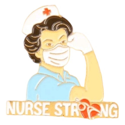 1 Pin De Enfermera Broche Strong Médicina Vintage Moda Mujer