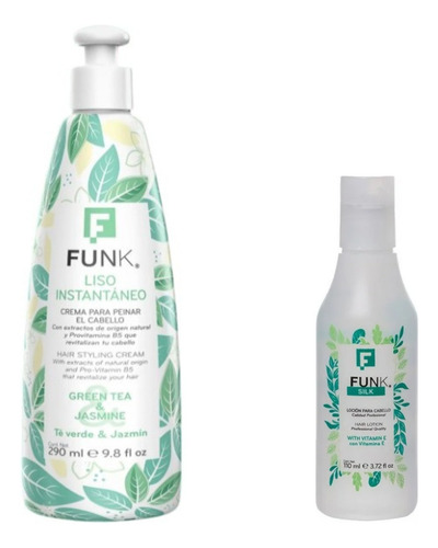 Crema Para Peinar Funk Liso Instantáneo 290ml + Sílica 110ml