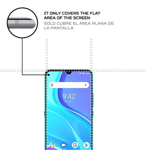 Imagen 4 de 6 de Protector De Pantalla Antishock Umidigi A7s
