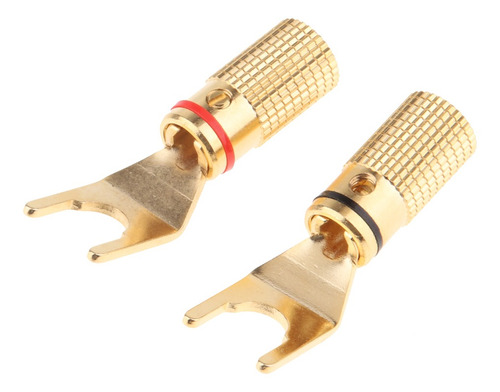 2pcs Y / Spade Banana Plug Cable De Conectores Chapado En