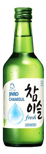 Alcohol Coreano Soju Jinro Sabor Chamisul Fresh 2 Pzas 360ml