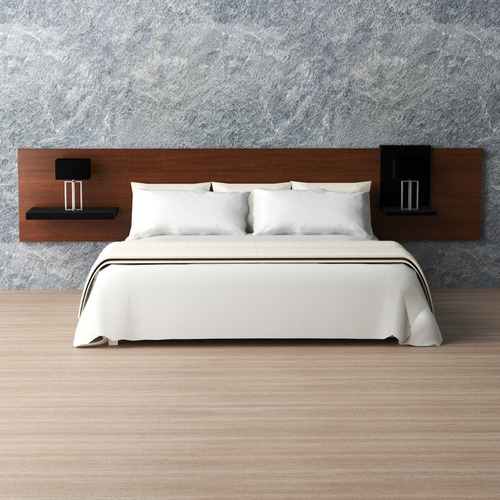 Respaldo Para Sommiers O Cama 2 Plazas Dormitorio Moderno Color Blanco