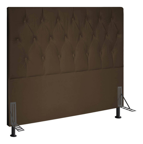 Cabeceira Topázio Para Cama Box Casal 140 Cm Suede - D'rossi