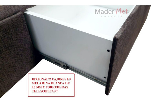 Base Sommier 70x190 Box Cama 1 Plaza 2 Cajones Entrega S/c*