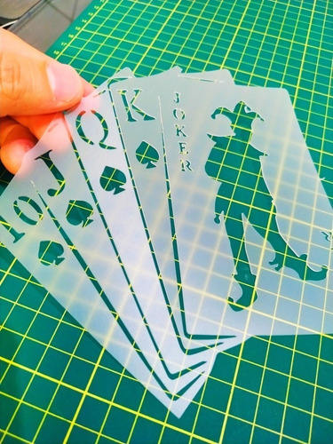 Stencil Carta De Baralho Coringa/ Joker P/ Aerografia 2r101