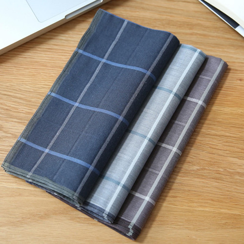 2 X 3 Uds. De Pañuelos Para Hombre, Patrón A Cuadros,
