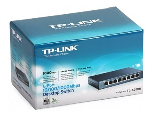 Switch Gigabit Tp Link Tl Sg108 8 Bocas 10/100/1000 Mbps 