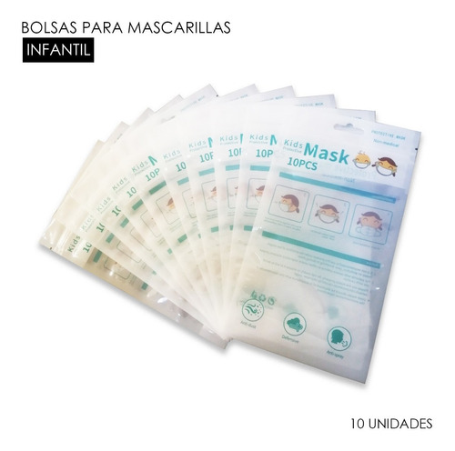 Bolsas Para Mascarillas - 10 Unidades - Infantil