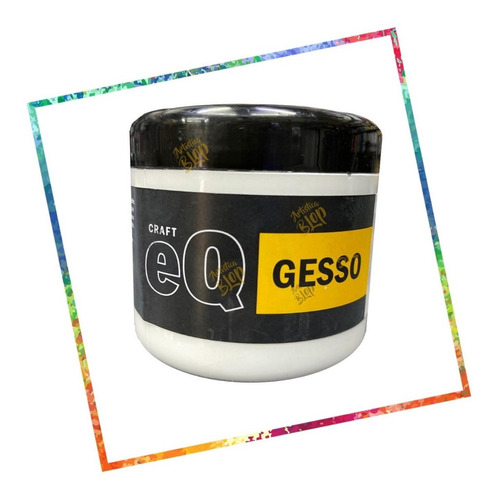 Gesso Eq Art X 200 Ml Más Cubritivo Arte Bastidor Tela Papel