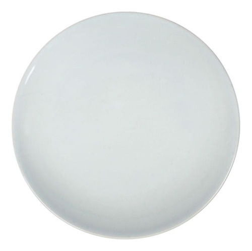 Plato Playo Porcelana Blanca Color Blanco Liso