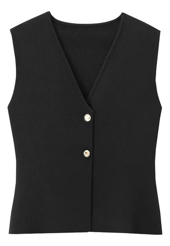 Chaleco De Punto Sin Mangas Para Mujer, Ropa De Abrigo Para