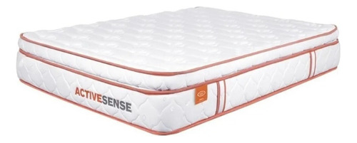 Colchón Sencillo de espuma Romance Relax Active sense blanco y naranja - 120cm x 190cm x 25cm con pillow top