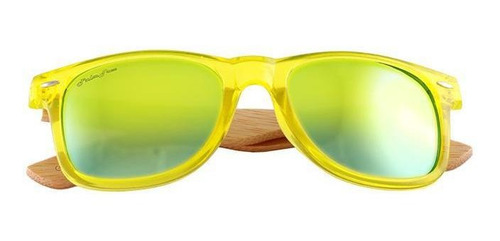 Lentes Bonitos Con Brazos De Madera, Mxpst-004, Yellow, Uv4 Lente Amarillo