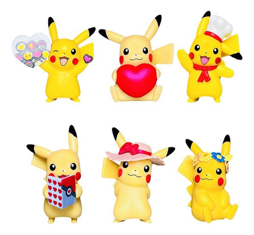 Pikachu Coleccion Juguetes Figuras Coleccionables 6 Pzs