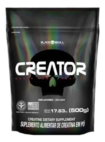 Suplemento en polvo Black Skull Creator creatina monohidratada en sachet de 500g