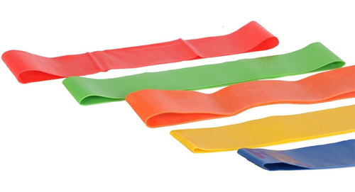 Imagen 1 de 2 de Tiraband Elástica Set X 5 Medidas Para Ejercicio Fitness