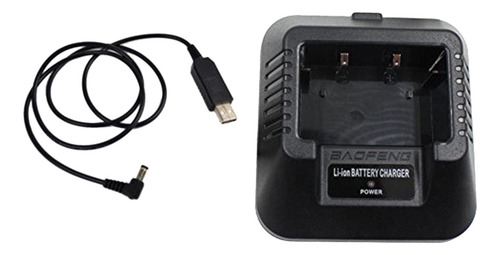 Imagen 6 de 7 de Adaptador De Cargador Usb Para Baofeng Uv-5r Dm-5r Bf-f8 +