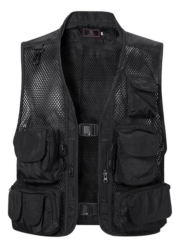 Chaleco Multibolsillos De Camuflaje De Moda Para Hombre