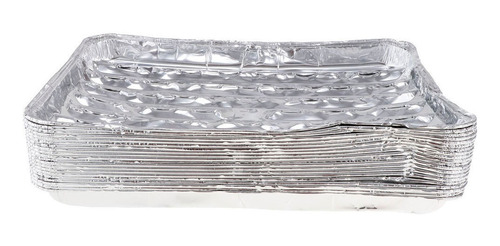 20 Piezas Papeles Desechables De Aluminio Bandeja De